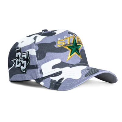 A-FRAME COLOUR CAMO DALLAS STARS 25TH ANNIVERSARY PATCH SNAPBACK HAT
