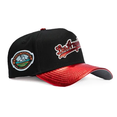 A-FRAME LOS ANGELES DODGERS 50TH ANNIVERSARY STADIUM PATCH SNAPBACK SCRIPT HAT