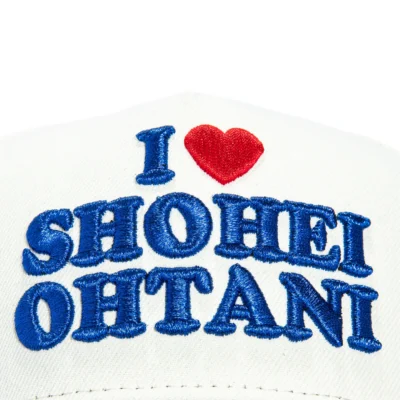 A-FRAME LOS ANGELES DODGERS I HEART SHOHEI OHTANI SNAPBACK HAT
