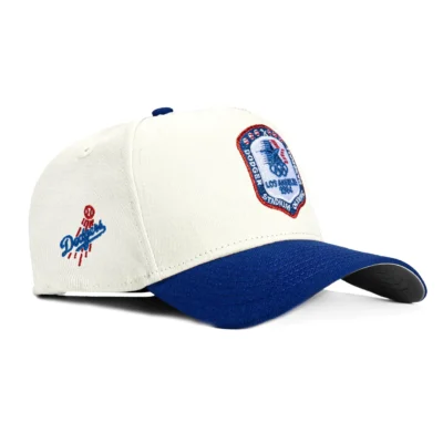 A-FRAME LOS ANGELES DODGERS LOGO PATCH 1984 OLYMPIC STADIUM SNAPBACK HAT