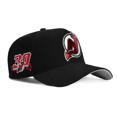 A-FRAME PATENT NEW JERSEY DEVILS 30TH ANNIVERSARY PATCH SNAPBACK HAT