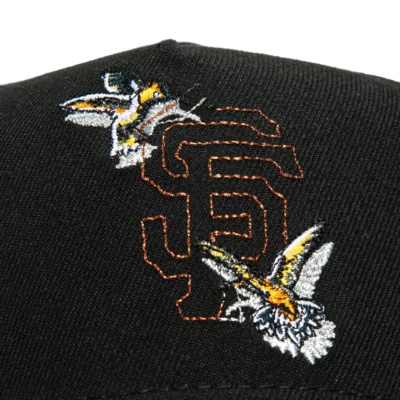A-FRAME SAN FRANCISCO GIANTS LOGO PATCH BIRD STITCH SNAPBACK HAT