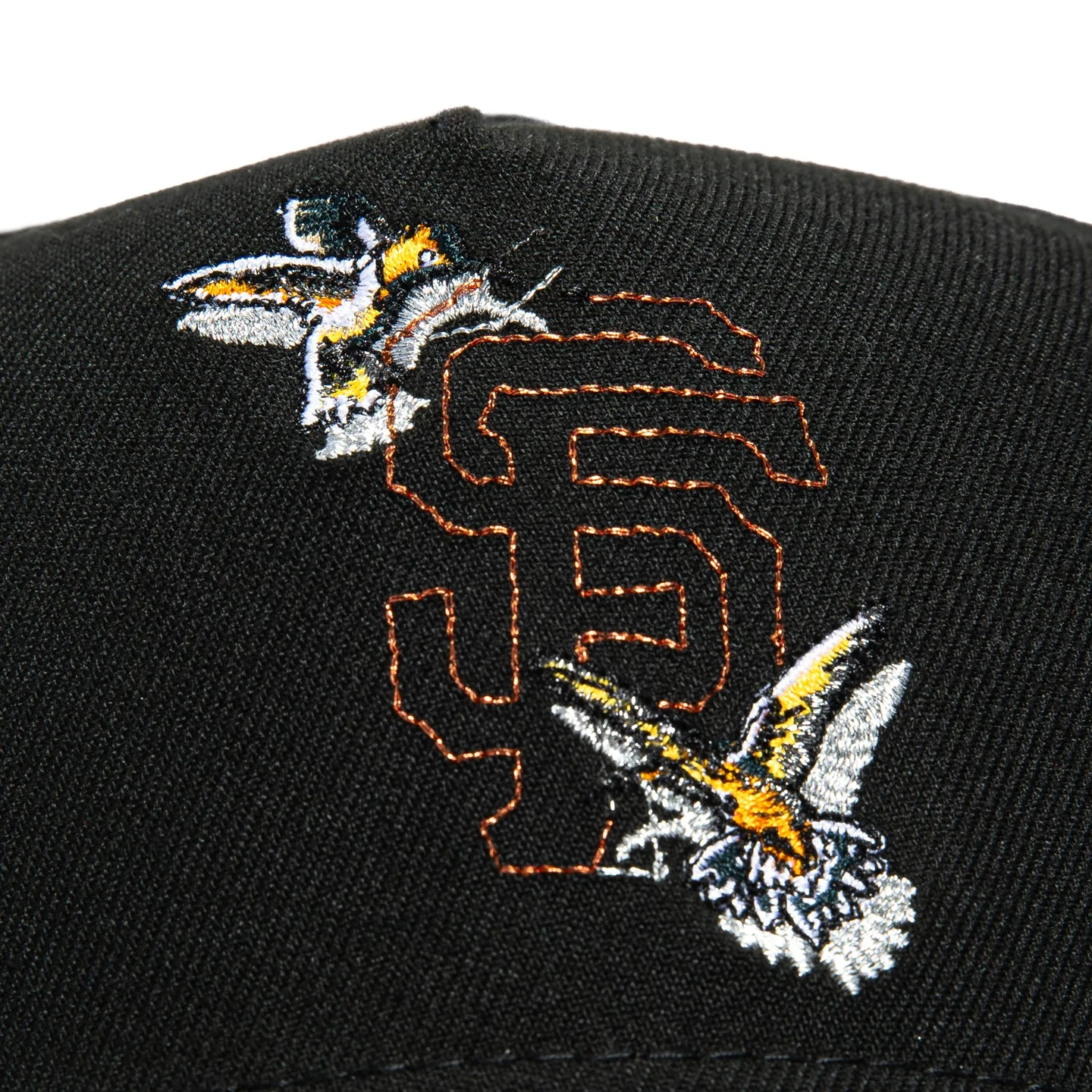 A-FRAME SAN FRANCISCO GIANTS LOGO PATCH BIRD STITCH SNAPBACK HAT