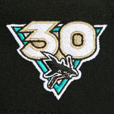 A-FRAME SAN JOSE SHARKS 30TH ANNIVERSARY PATCH SNAPBACK HAT