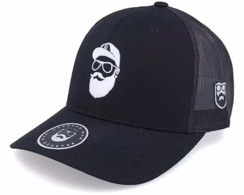 Cap Man Black Trucker - Bearded Man