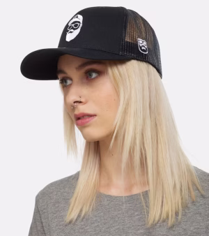 Cap Man Black Trucker - Bearded Man