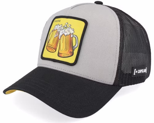 Cocktails Cheers GreyBlack Trucker - Capslab