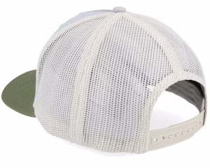 Colorblock Mesh Back Ivory A-Frame Trucker - John Deere