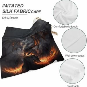 Cool Fire Dragon Silk Bandana for Women Men
