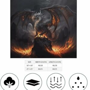 Cool Fire Dragon Silk Bandana for Women Men