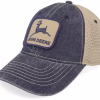 CottonPoly Mesh IvoryNavy Trucker - John Deere
