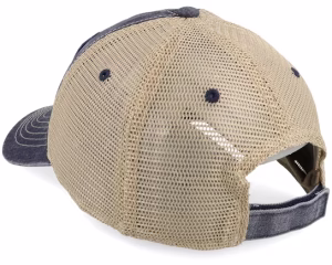 CottonPoly Mesh IvoryNavy Trucker - John Deere