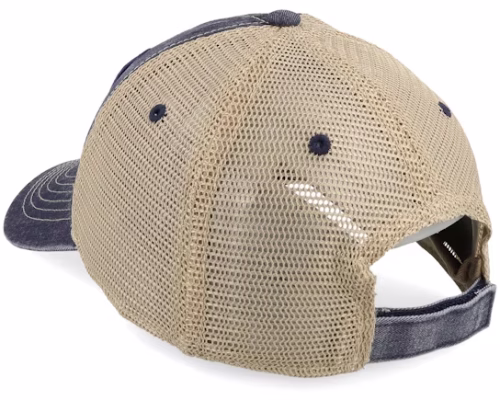 CottonPoly Mesh IvoryNavy Trucker - John Deere