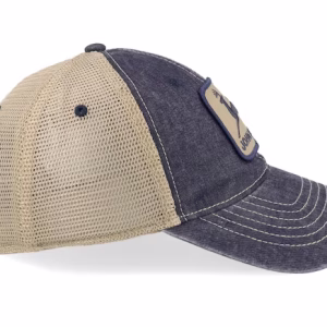 CottonPoly Mesh IvoryNavy Trucker - John Deere