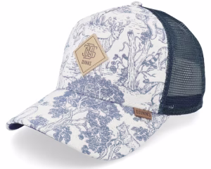 Deer Pattern WhiteNavy A-Frame Trucker - Djinns