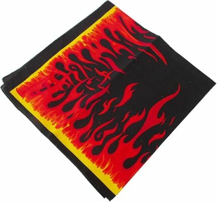 Flame Bandanna Wearable Scarf 100% Cotton