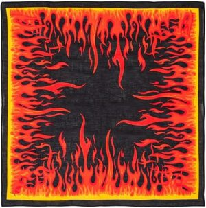 Flame Bandanna Wearable Scarf 100% Cotton