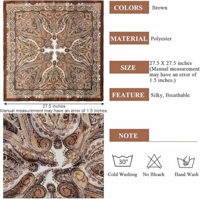 Hair Wrap Neck Scarf Bandana for Women