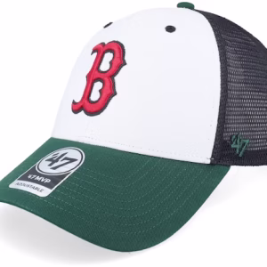 Boston Red Sox Branson Tri Tone MVP Mesh Black/Forrest/White Trucker - 47 Brand