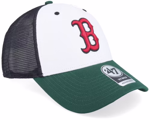 Hatstore Exclusive x Boston Red Sox Branson Tri Tone MVP Mesh BlackForrestWhite Trucker - 47 Brand