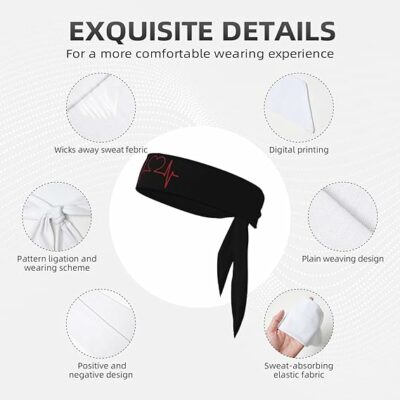 Headband Elastic Bandana for Men Women