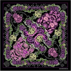 Hot Leathers Paisley Skull Bandana