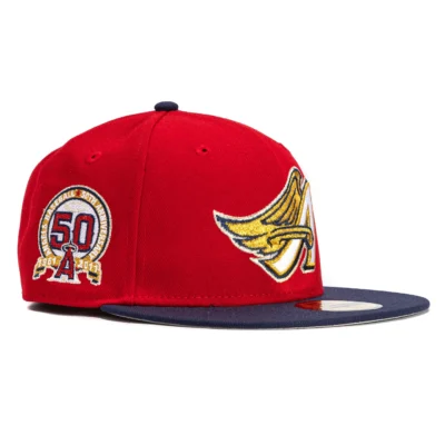 LOS ANGELES ANGELS 50TH ANNIVERSARY PATCH HAT