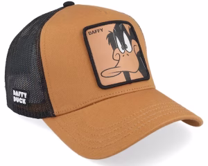 Looney Tunes Daffy Duck Brown A-Frame Trucker - Capslab