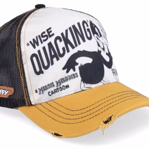 Looney Tunes Daffy Duck Quote WhiteBlackYellow Trucker - Capslab