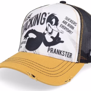 Looney Tunes Daffy Duck Quote WhiteBlackYellow Trucker - Capslab
