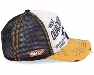 Looney Tunes Daffy Duck Quote WhiteBlackYellow Trucker - Capslab