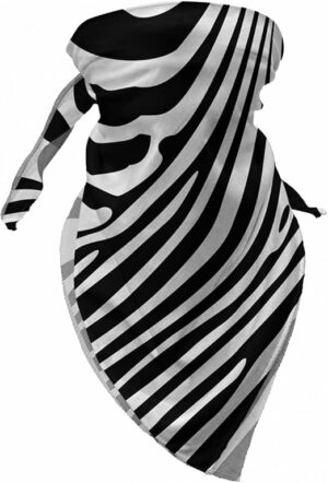 Lunarable Multicolor Unisex Bandana Charcoal White