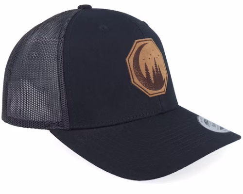 Moon & Pine Trees Black Trucker - Wild Spirit