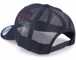 Organic Red Rose Petal Black Trucker - Iconic