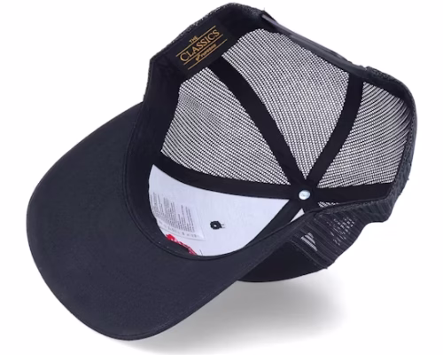 Organic Red Rose Petal Black Trucker - Iconic