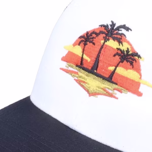 Palm Island Sunset Classic WhiteBlack Trucker - Iconic