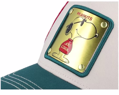 Peanuts Snoopy WhiteRedDark Green Trucker - Capslab