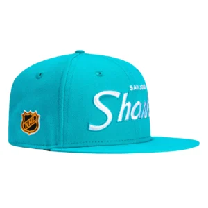 SAN JOSE SHARKS NHL LOGO PATCH SCRIPT HAT