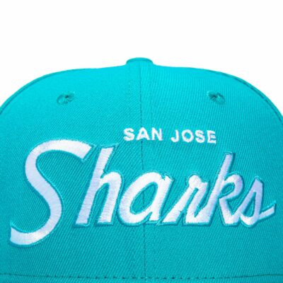 SAN JOSE SHARKS NHL LOGO PATCH SCRIPT HAT