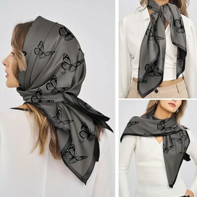 Satin Head Hair Scarf Wrap Bandana for Women Girls