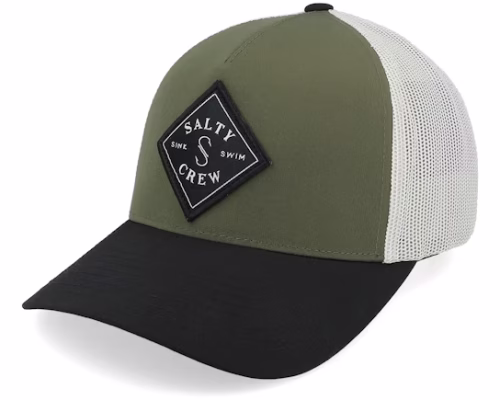 Sea Line Retro OliveBlackStone A-Frame Trucker - Salty Crew