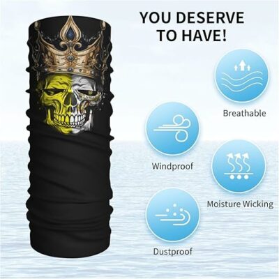 Skull Neck Gaiter Seamless Bandana for Men Women