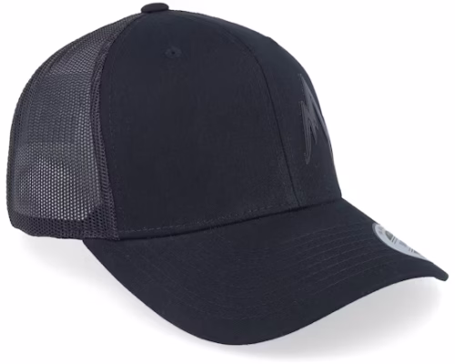 Small Engraved Mountain Black Trucker - Wild Spirit