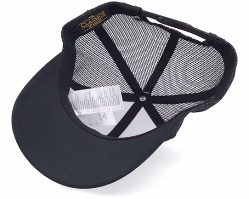 Small Engraved Mountain Black Trucker - Wild Spirit