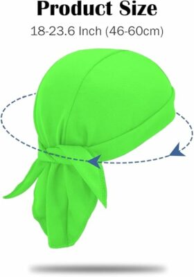 Sweat Wicking Do Rags Skull Cap Neon Green