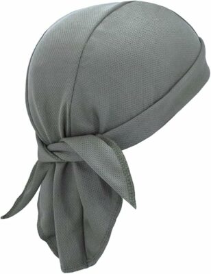 Sweat Wicking Do Rags Skull Caps Grey