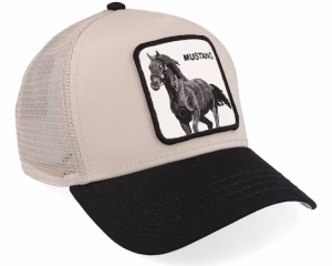 The Mustang Seasonal Core TaupeBlack A-Frame Trucker - Goorin Bros