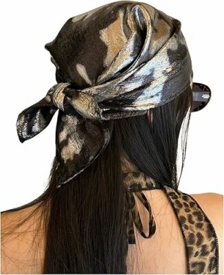 Women's Metallic Tie Dye Y2K Bandana