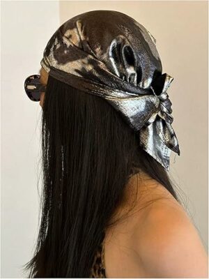 Women's Metallic Tie Dye Y2K Bandana