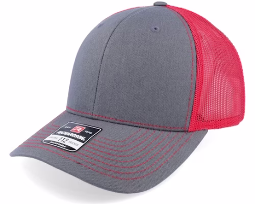 112 Split CharcoalRed Trucker - Richardson